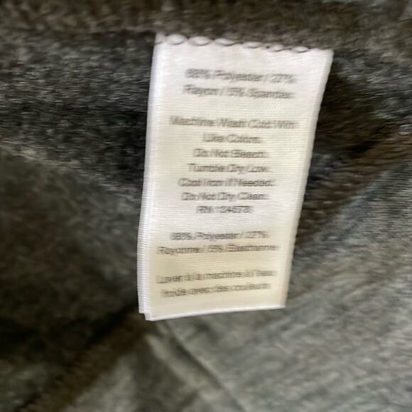 VINEYARD VINES Cozy Open Front Charcoal Grey Pocket Cardigan Size L - Picture 4 of 5